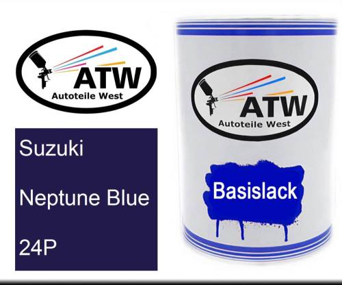 Suzuki, Neptune Blue, 24P: 500ml Lackdose, von ATW Autoteile West.